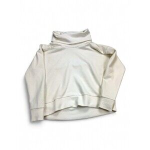 Balance Collection White Textured Funnel Neck Sweater S